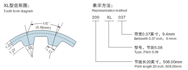 XL齿形图